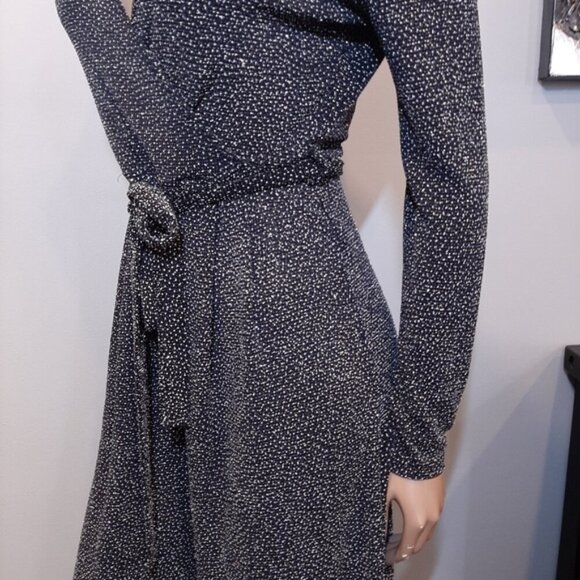 Mandee Sparkle Jumpsuit Long Sleeve Wide Cropped Leg Tie Belted Surplice Glitter - Picture 6 of 14